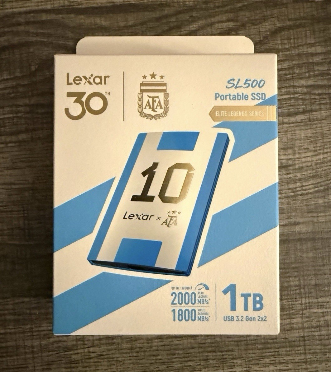 Lexar SL500 1TB Portable SSD, USB 3.2 Gen 2x2, AFA Edition, 2000MB/s Read