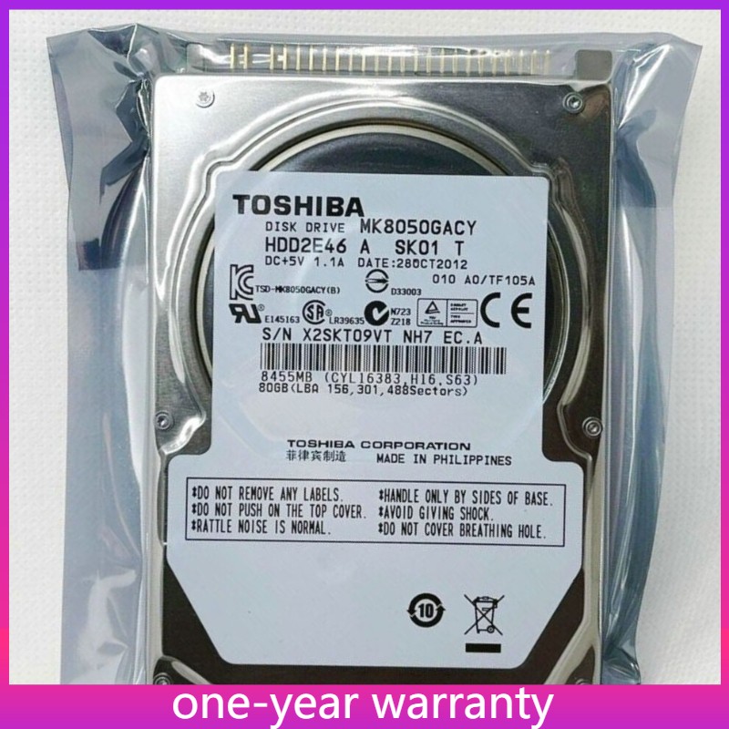 Toshiba MK8050GACY HDD2E46 80G parallel port car navigation/industrial HDD New 