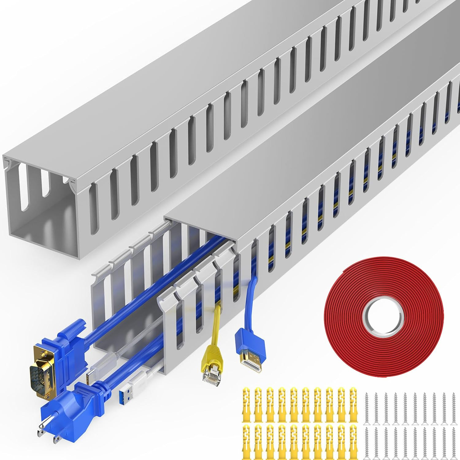 Open Slot Wiring Raceway Cable Duct,Cable Management Cord Track