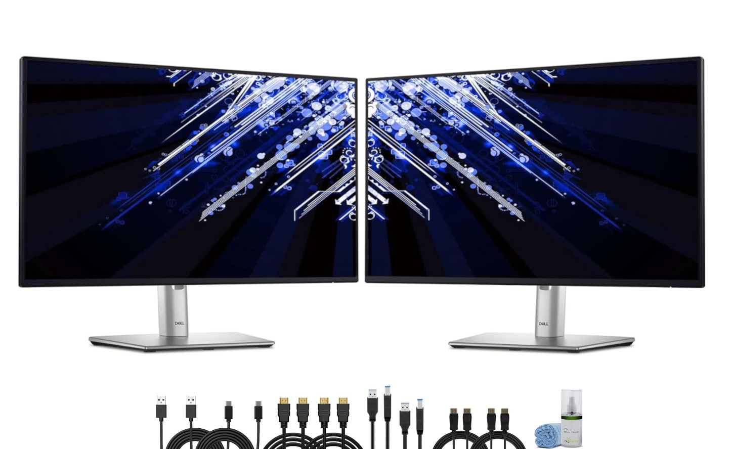 2 x Dell P2725H 27" Full HD, (1920 x 1080) Display, 16:9 IPS, LED, 100Hz Monitor