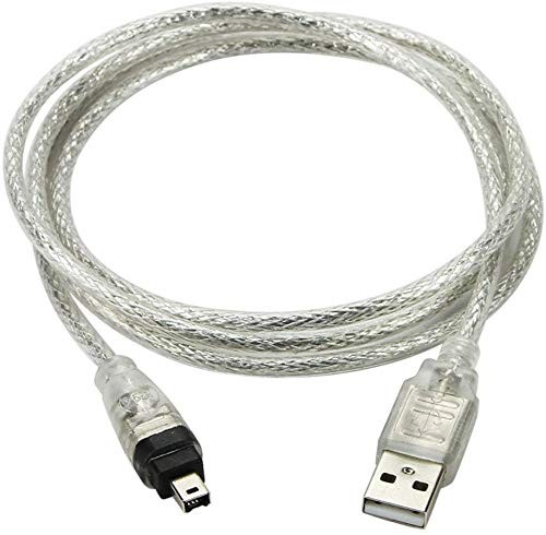 USB 2.0 Male to IEEE 1394 Mini 4Pin Male iLink Firewire DV Adapter Cord Cable