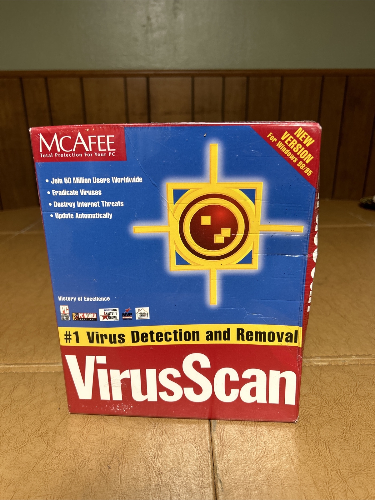 McAfee Virus Scan CD rom Win 98 95, NT workstation, 3.1, DOS, & OS/2 NEW SEALED
