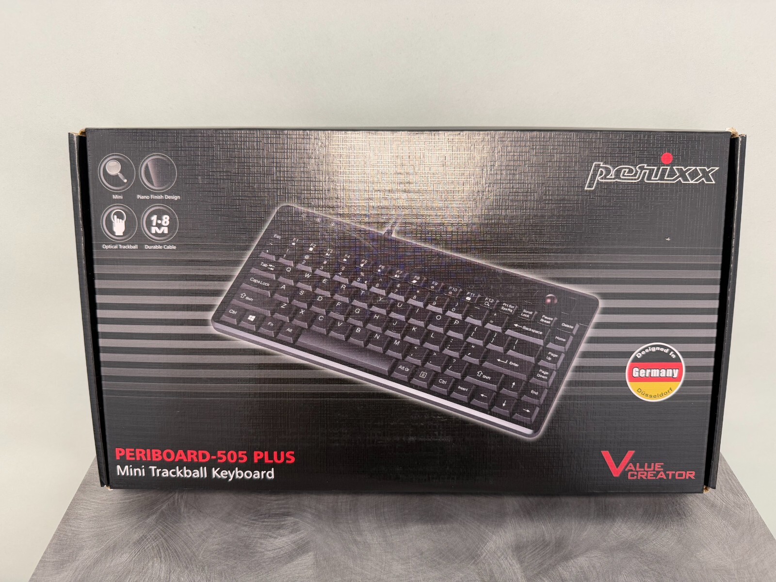 Perixx PERIBOARD-505H Wired Mini Keyboard with Built-in Trackball (NEW)