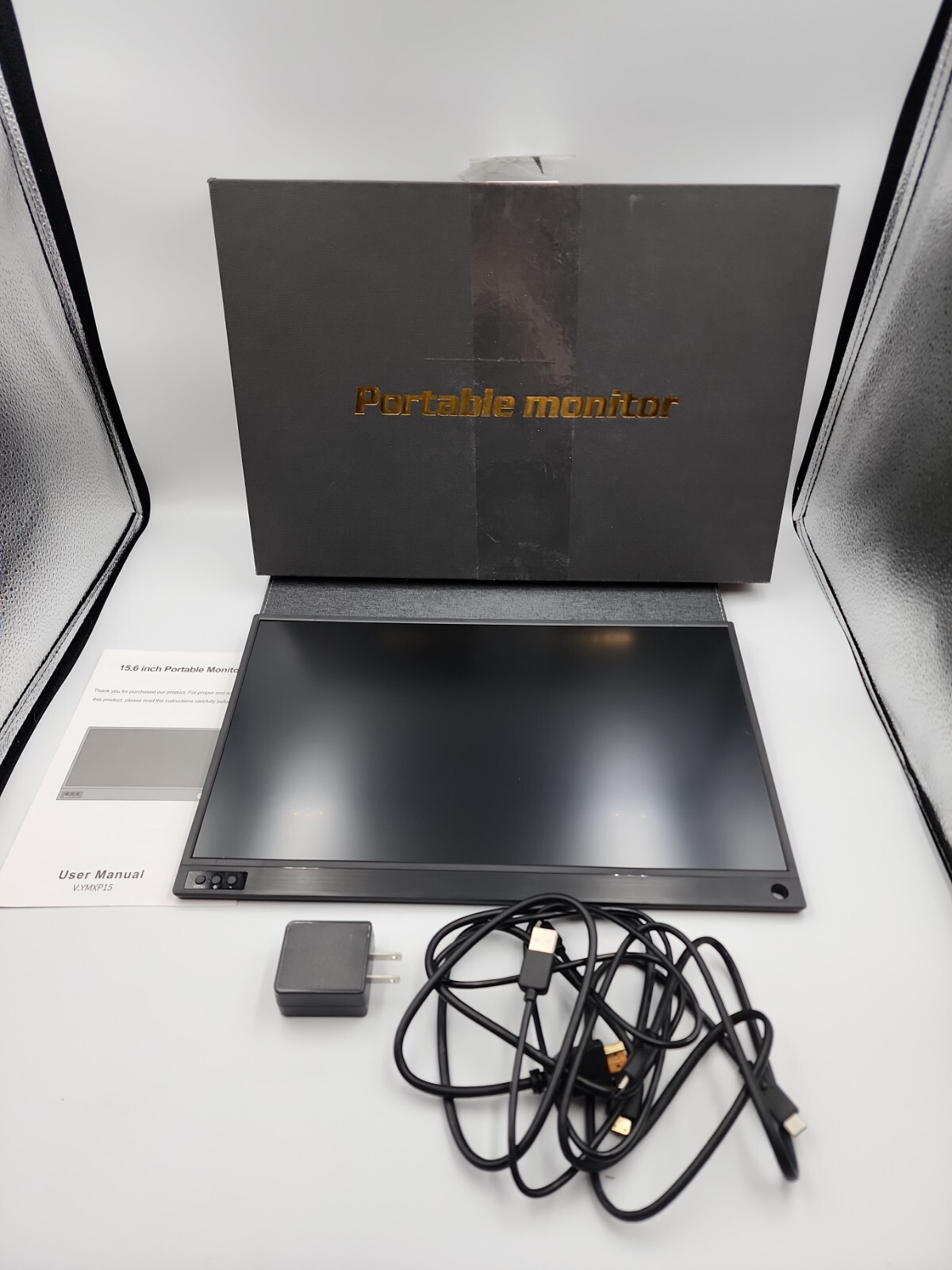Ultra Light Portable Monitor OUNSHLI 15.6 Inch Full HD 1080P Dual Computer Ga...