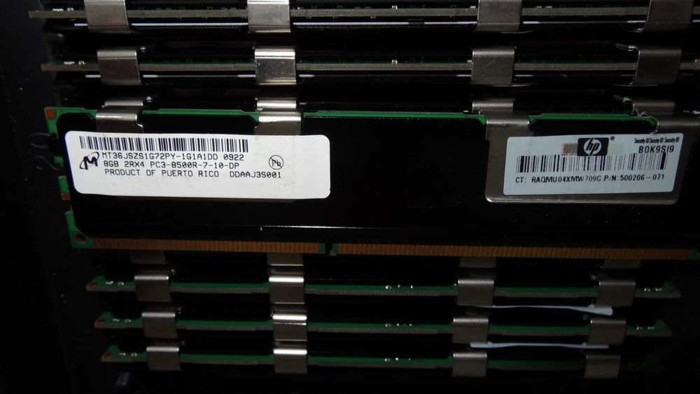 516423-B21 500206-071 519201-001 HP 8GB 2RX4 PC3-8500R-7 MEMORY