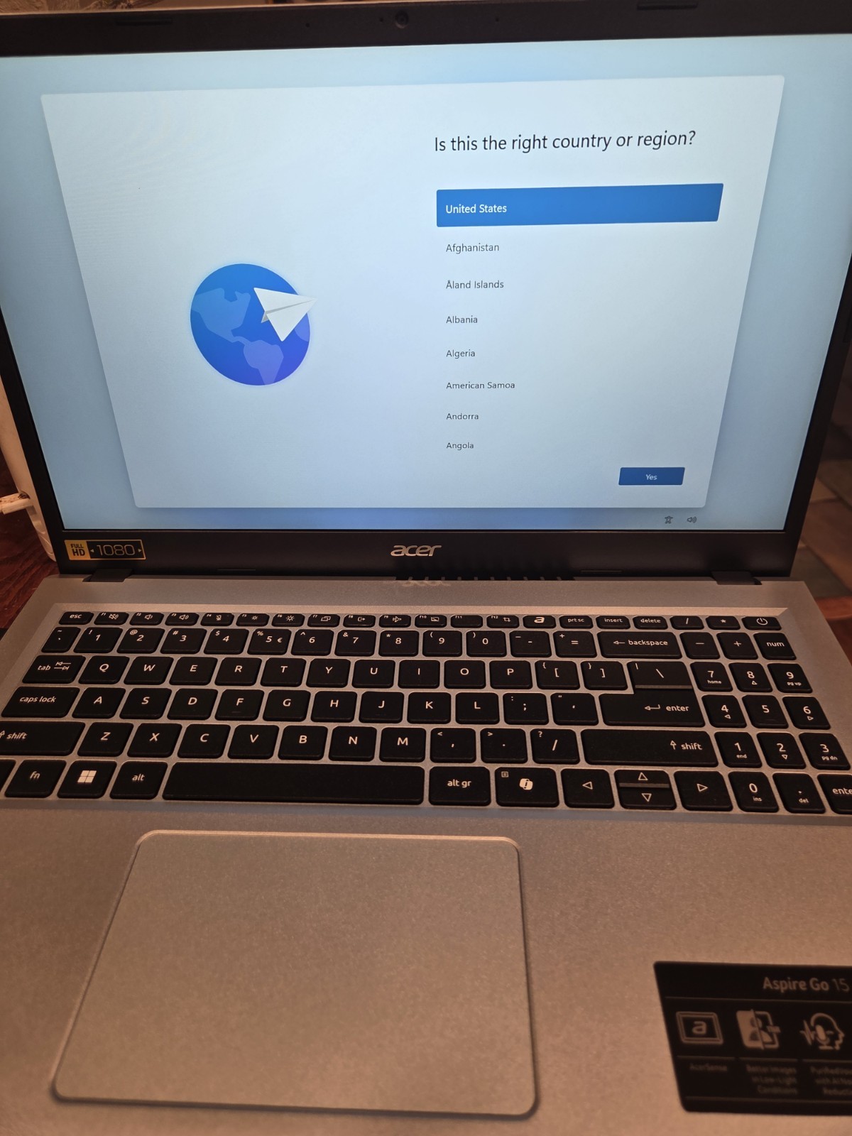 Acer Aspire e15 128g. Intel Core 3.  8GB Mem.