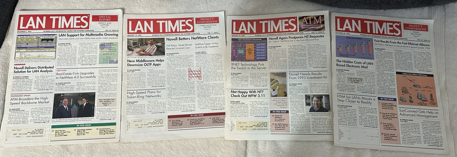 LAN TIMES Magazine Set of 4. See Listing for details