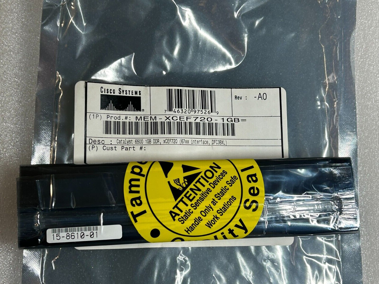 New Cisco MEM-XCEF720-1G 1GB DDR DRAM Memory Catalyst 6500 Sealed Tamper Proof