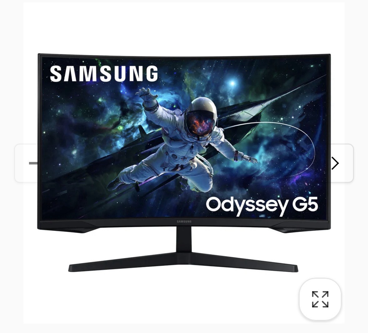 Samsung Curved Gaming Monitor Black HDMI