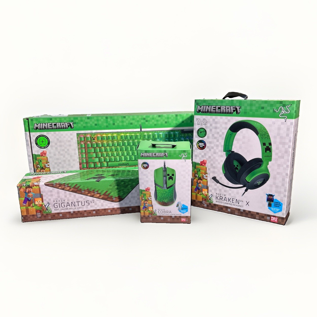 Minecraft Razer PC Gaming Bundle - Keyboard, mouse, headset & mousepad NEW