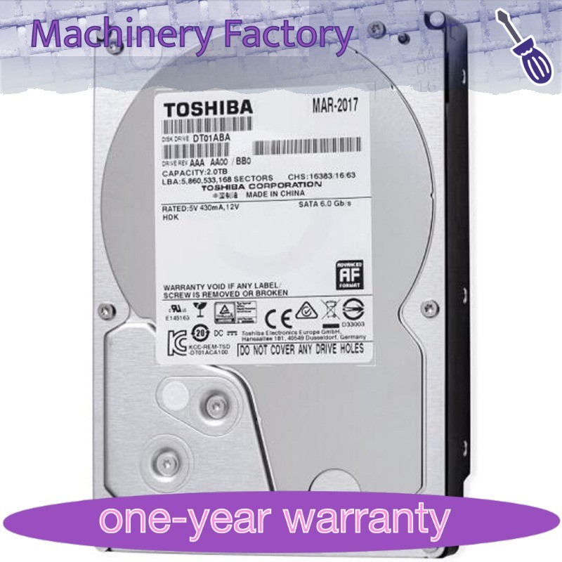New Toshiba Mars C 2TB DT01ABA200V SATA 3.5" Internal Hard Drive for PC DVR CCTV