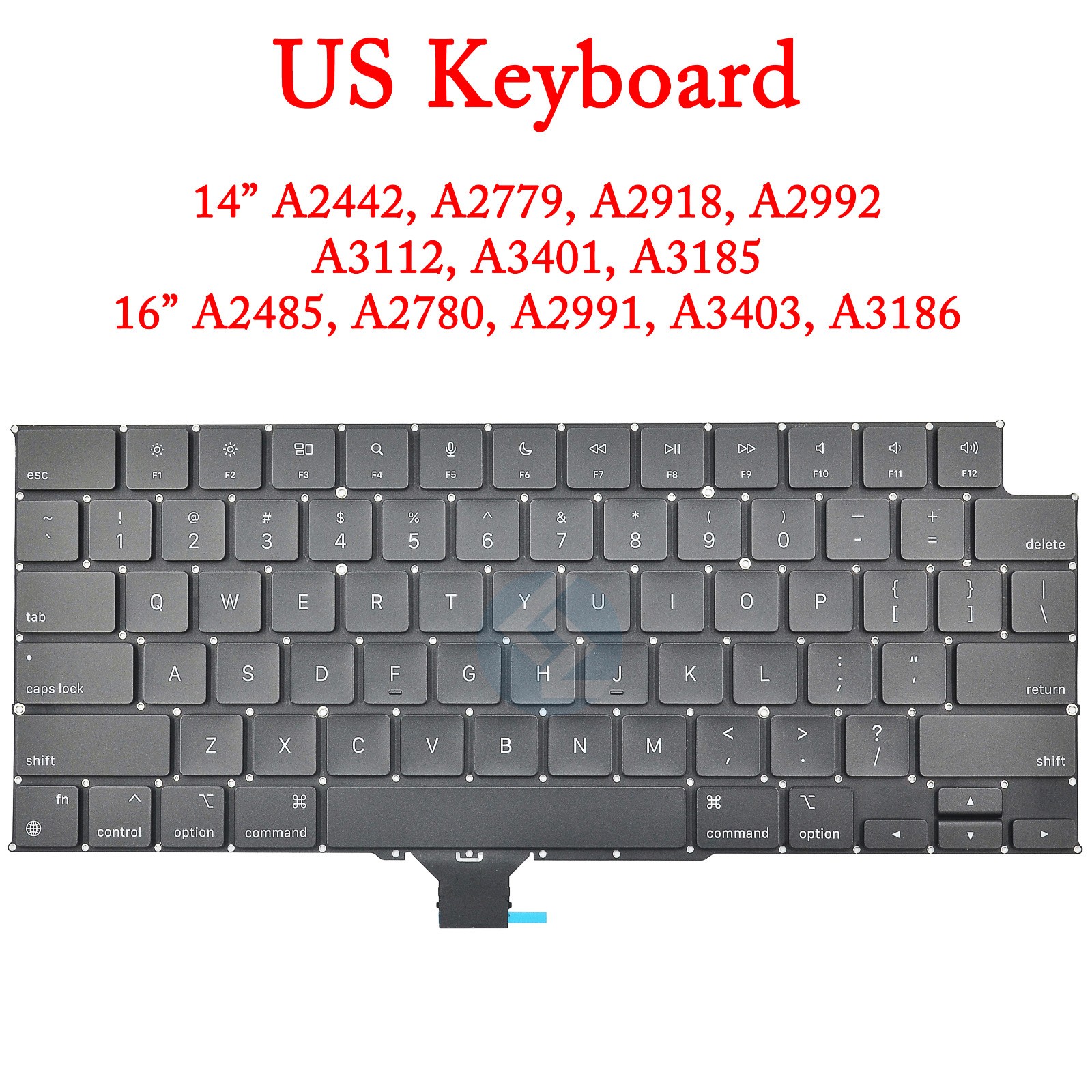 NEW US Keyboard for Apple MacBook Pro 14" A2442 A2779 16" A2485 A2780 2021 2023