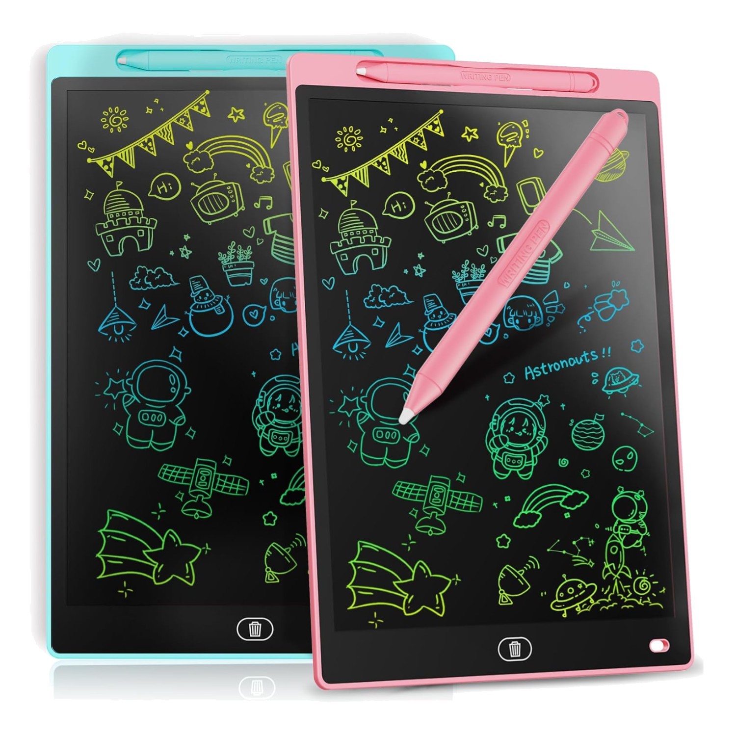 Kids' 8.5-Inch LCD Doodle Tablets - Safe and Fun Drawing Pad Set in Pink & Blue