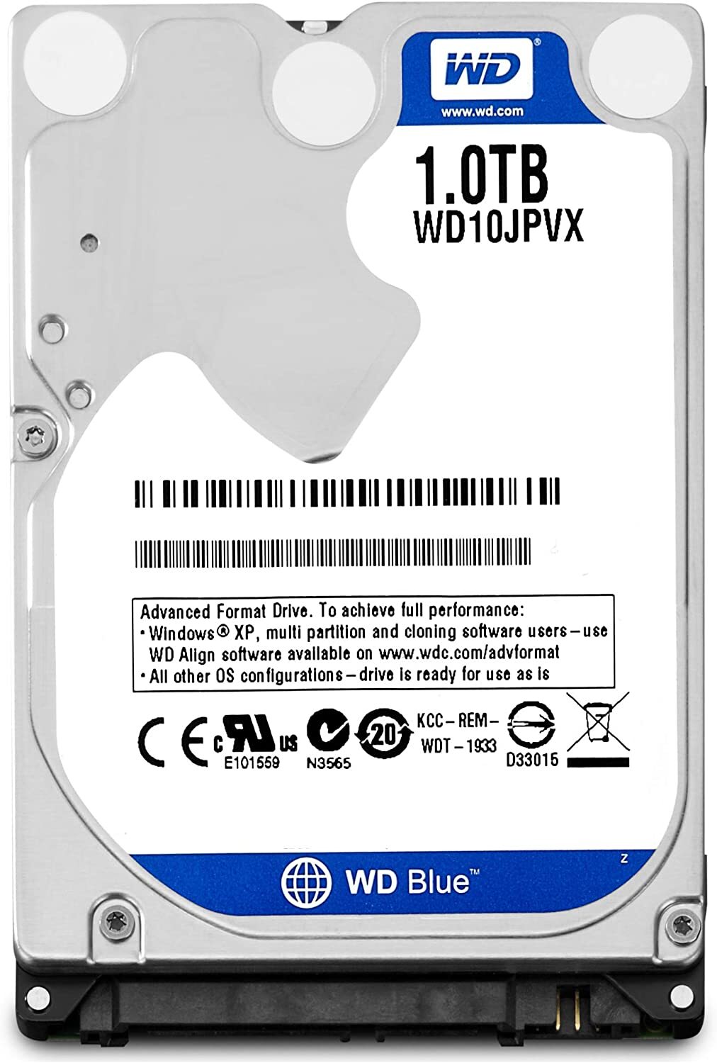 Hard Disk 1TB Western Digital WD10JPVX-22JC3T0 -- SATA 2.5 1 TB HD
