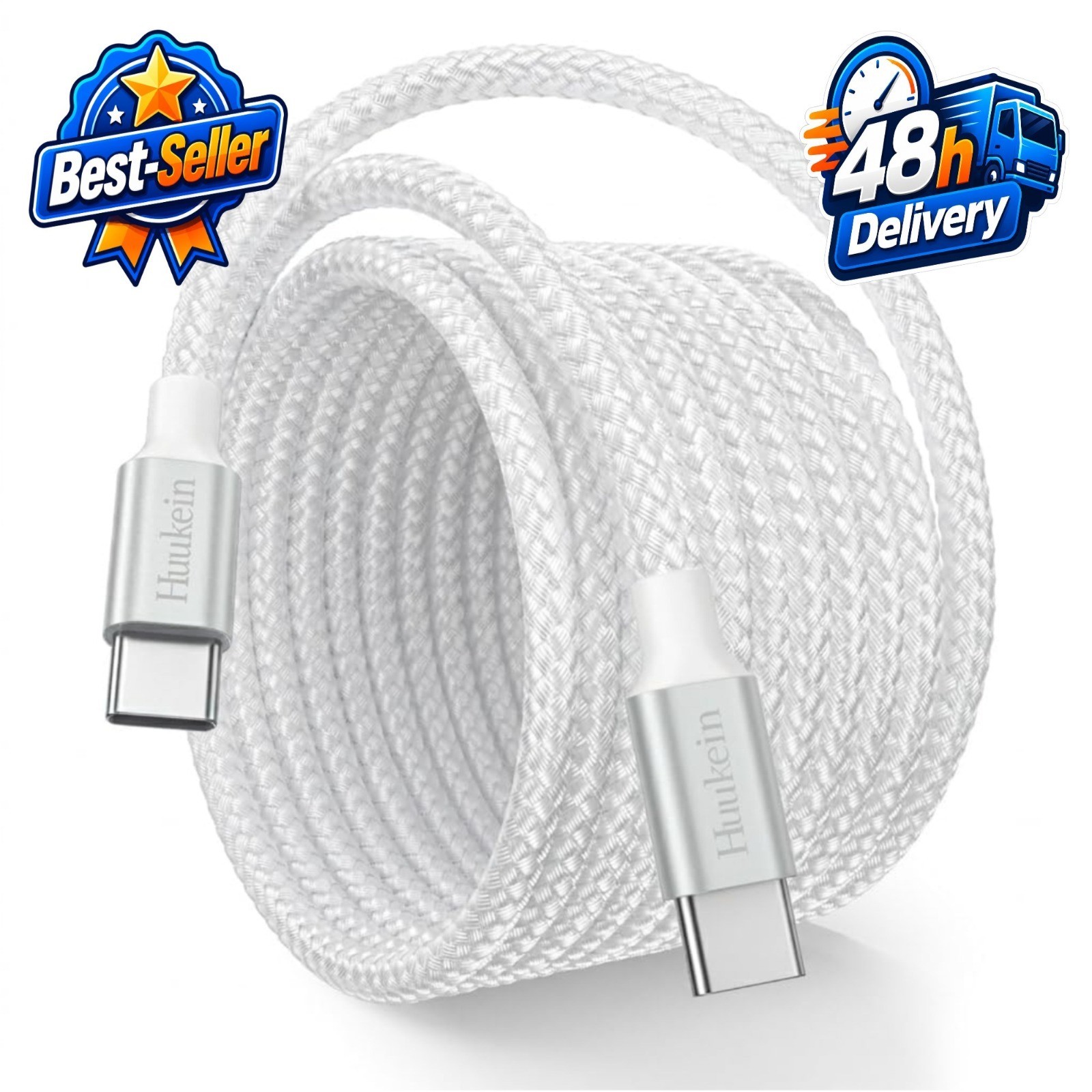 Huukein Extra Long USB C to USB C Cable 20ft Fast Charging Cord