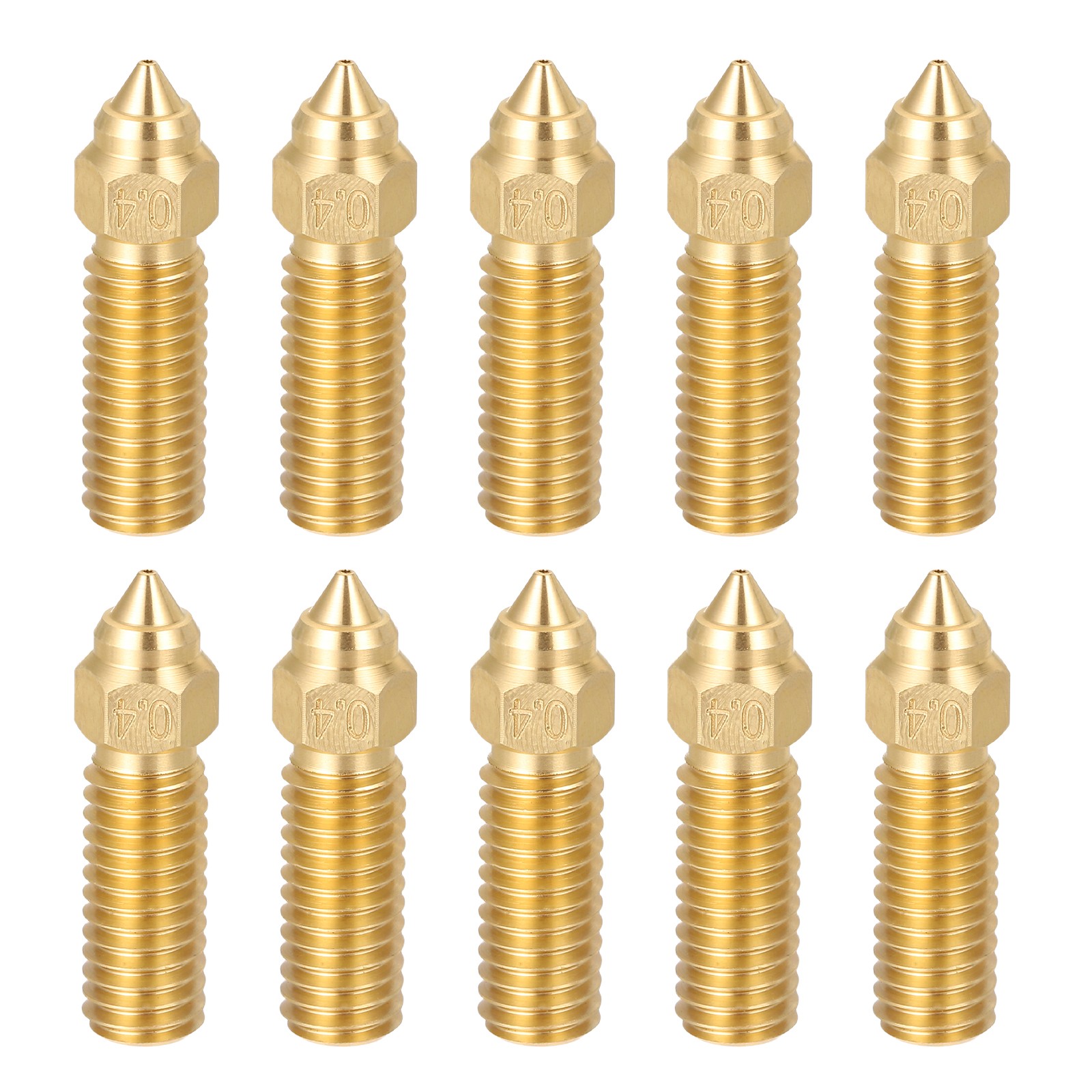 10 Pcs Brass Nozzles, 0.4mm M6 Thread for Carbon 3D Printers