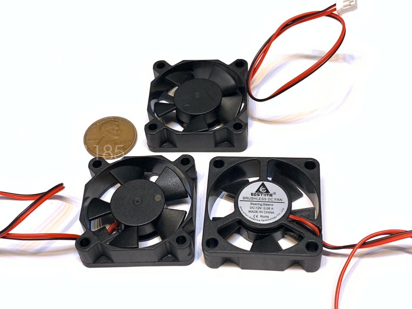 3 Pieces Gdstime 35mm 35x10mm 3510 DC 12V 2Pin mini Ventilation Cooling Fan