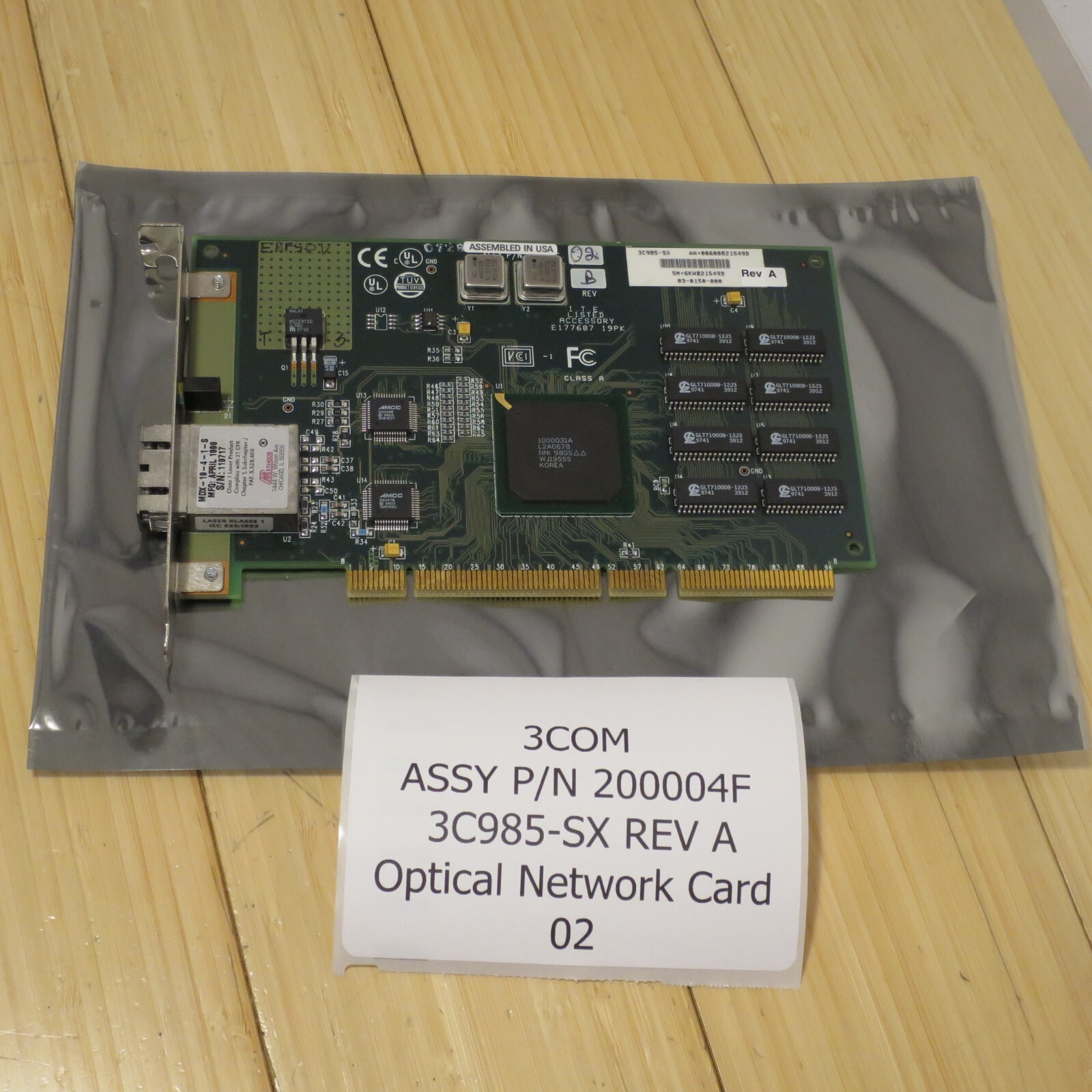 3COM 3C985-SX PCI Etherlink Gigabit Ethernet Optical Network Card (02)