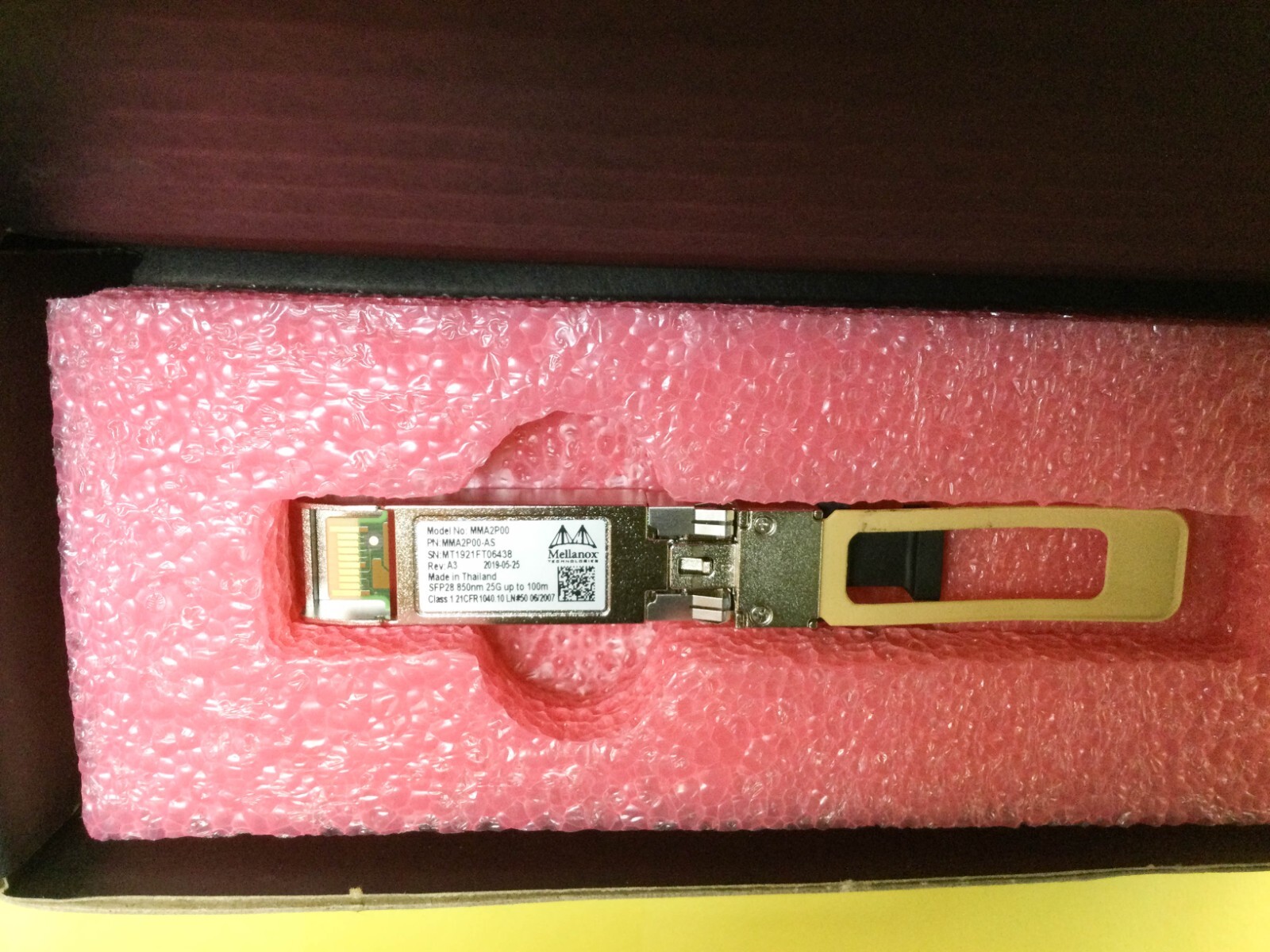 Mellanox 25GbE SFP28 LC-LC 850nm SR up to 100m Optical Transceiver New Open