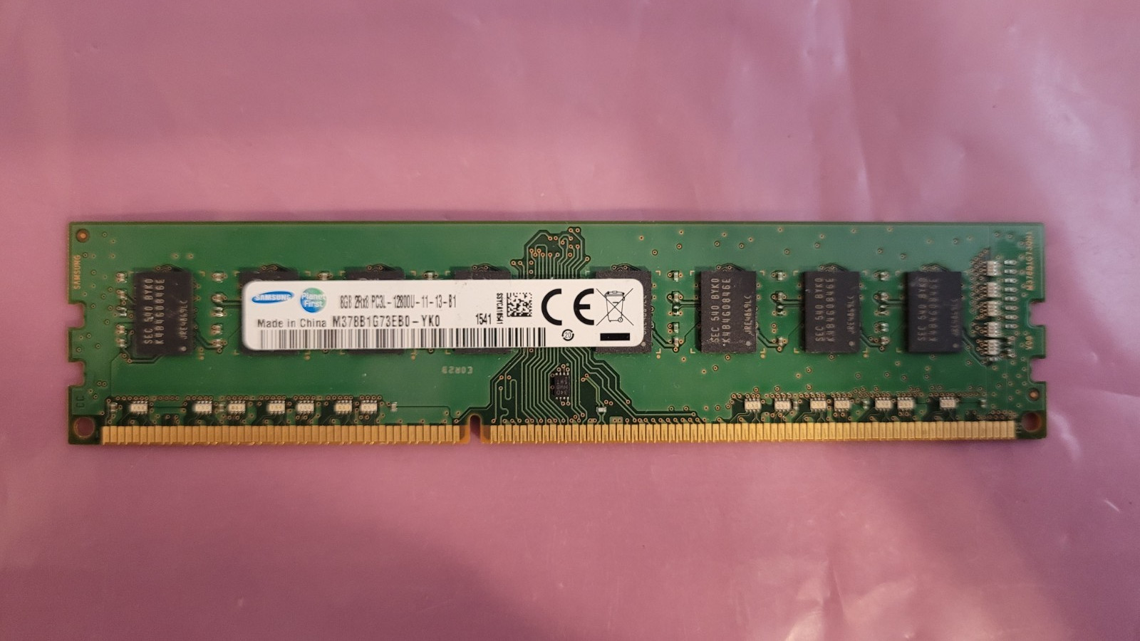 Samsung 8GB PC3L-12800 DDR3-1600MHz 2Rx8 DDR3L-12800 1.35V Desktp Memory Ram