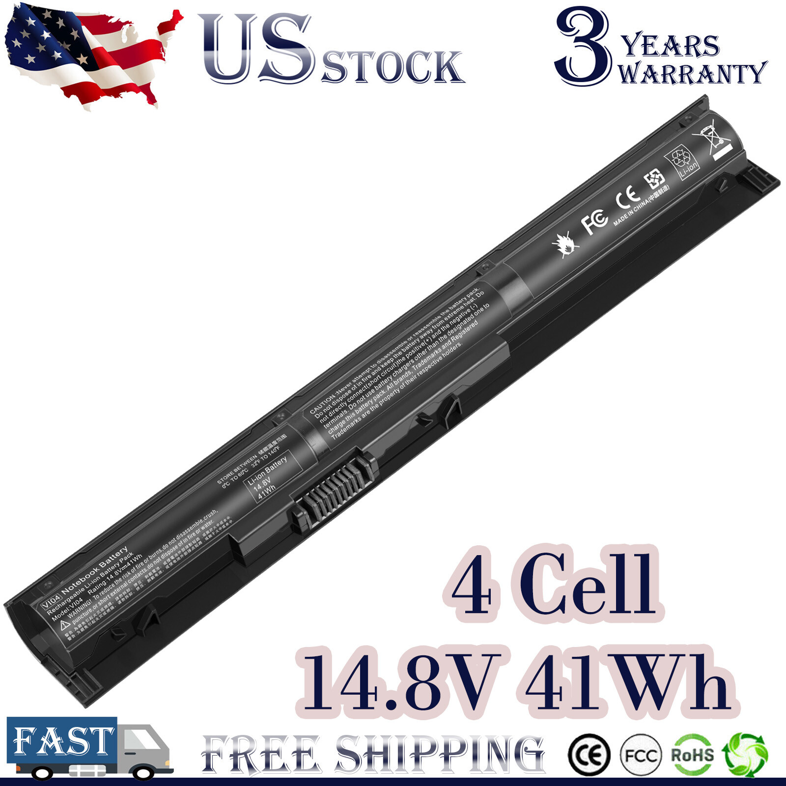 VI04 V104 Battery for HP ProBook 450 G2 440 G2 756743-001 756744-001 41Wh