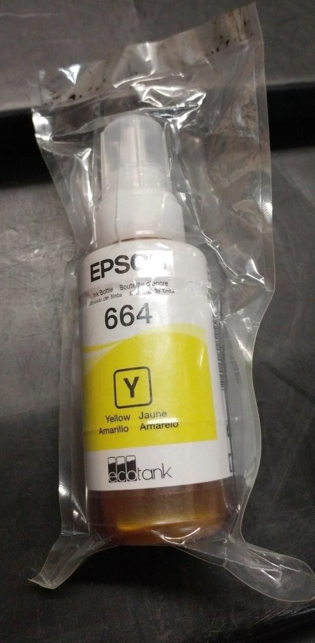 GENUINE NEW EPSON 664 ECOTANK YELLOW INK BOTTLE 70ml  DATE 2021