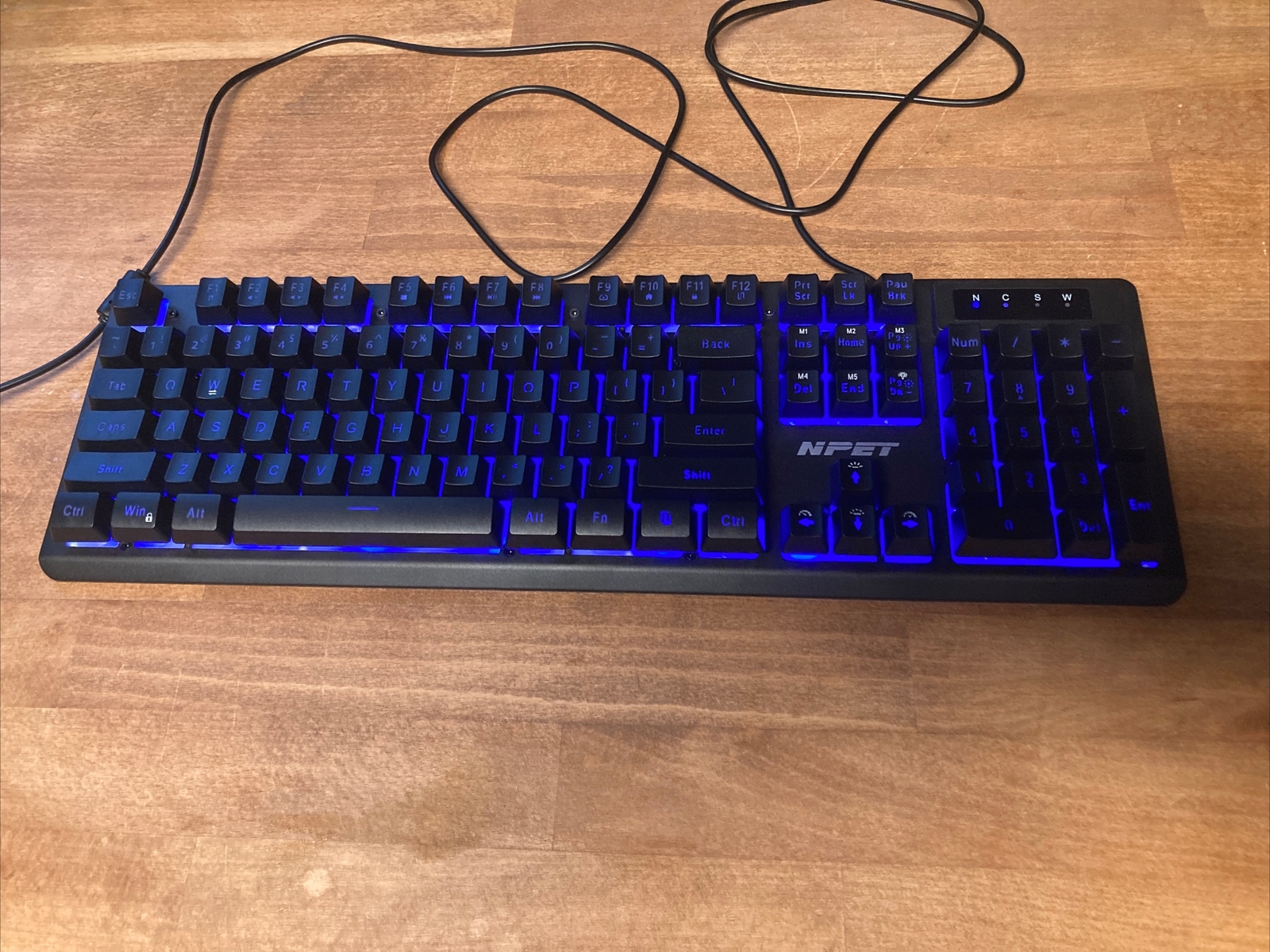 LED Backlight Multi-Color Gaming Keyboard -  NPET - K10V3 - USB Connect - Black
