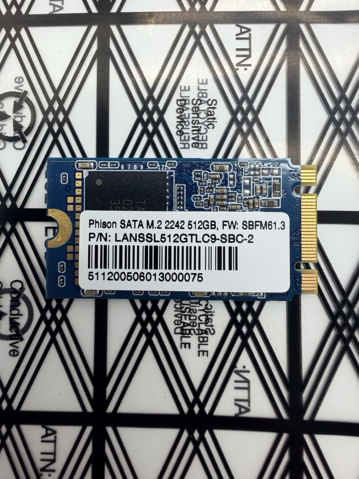 512GB mSATA Phison SSD OEM LANSSL512GTLCG M.2 2242 6Gb/s SATA Good Health 97%
