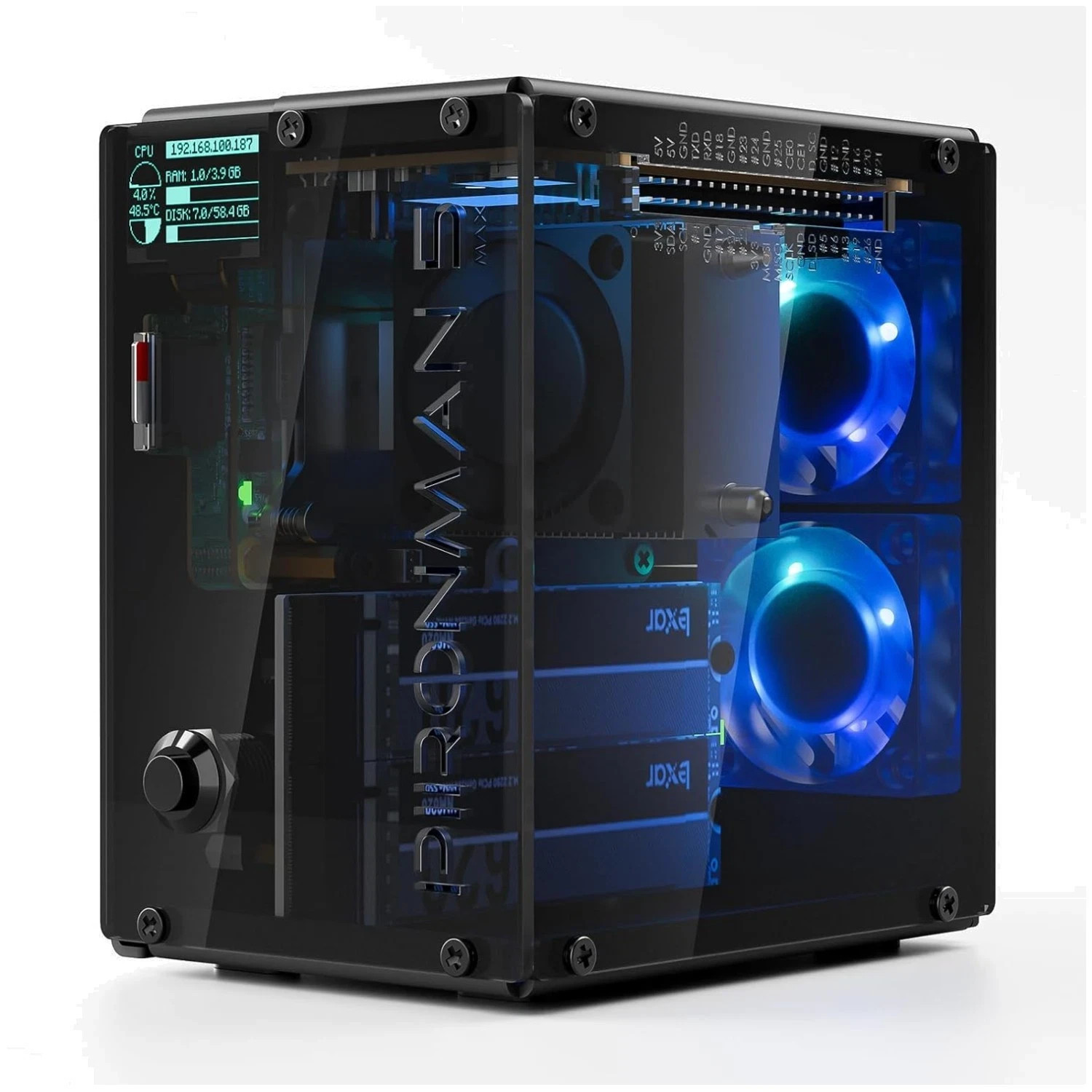 Advanced Tower Cooler & Dual RGB Fans for Raspberry Pi 5