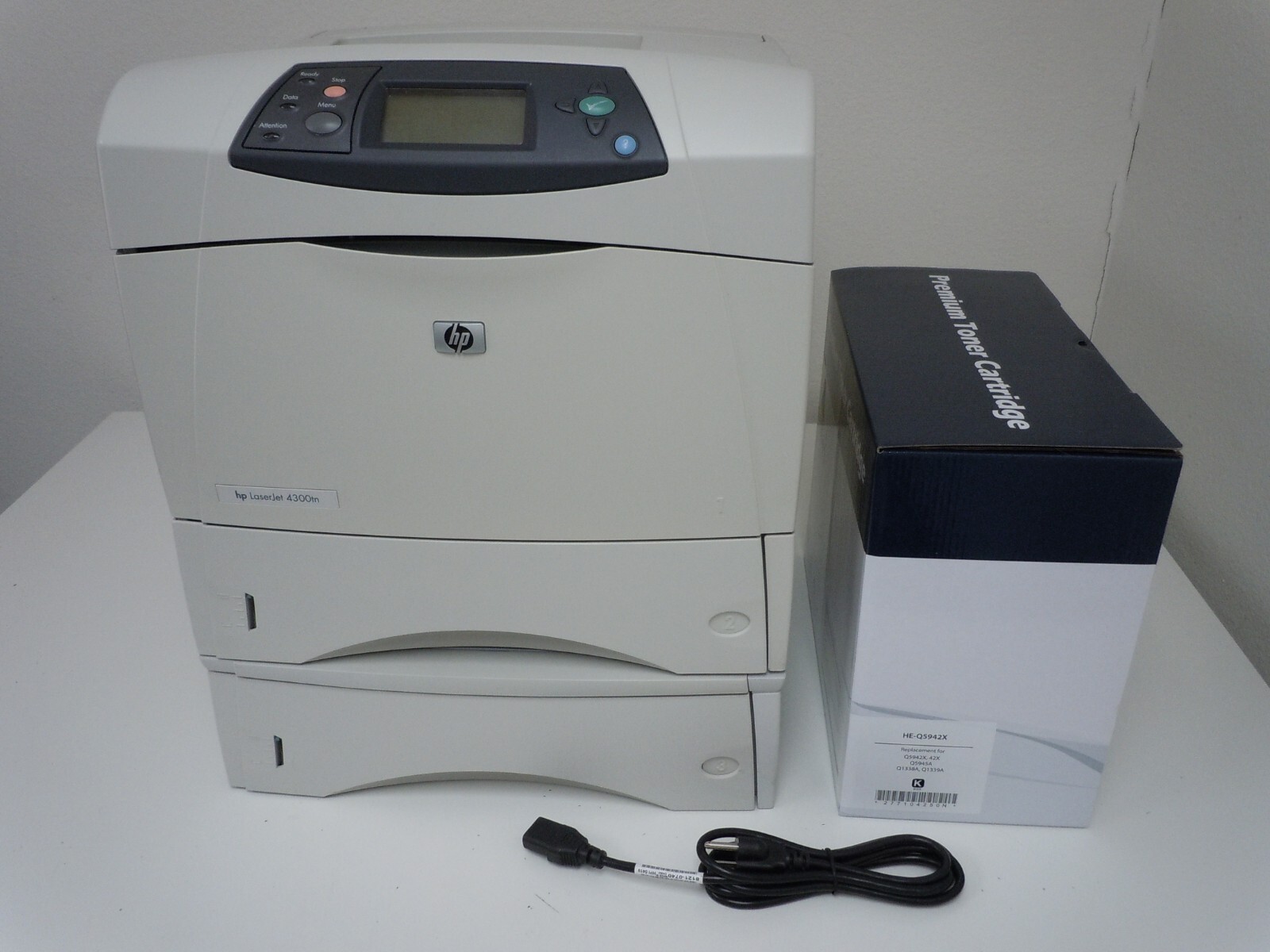 HP LaserJet 4300TN Laser Printer w/New Toner & Warr *Network/Parallel IEEE 1284
