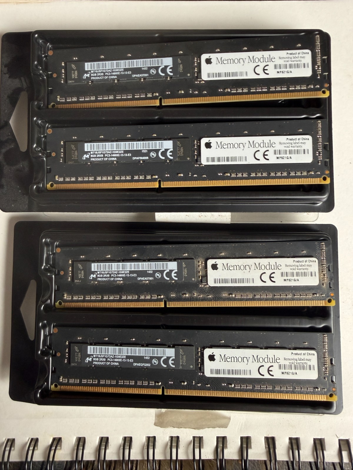 Genuine Apple Memory Module MF621G/A 32GB (4x8GB) PC3-14900E-13-13-E3