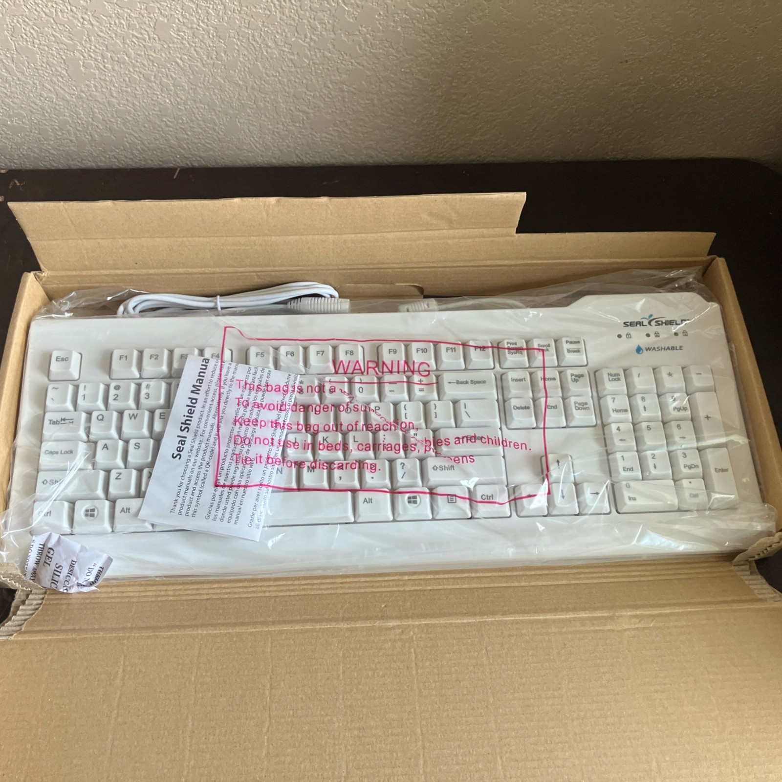 Seal Shield SSWKSV207 R4 Silver Seal Medical Grade Waterproof Keyboard w/ USB 