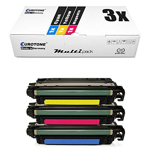 Eurotone 3x Toner Cartridge Compatible for HP CE401A+CE403A Multicolor