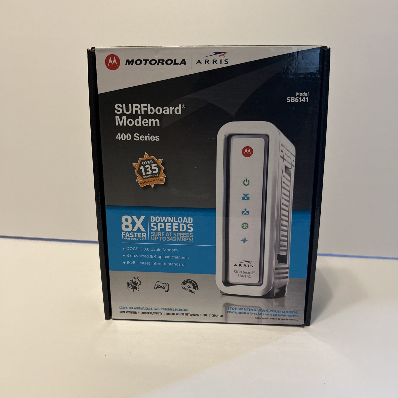 Brand New Sealed - Motorola ARRIS SURFboard SB6141 DOCSIS 3.0 Cable Modem Series