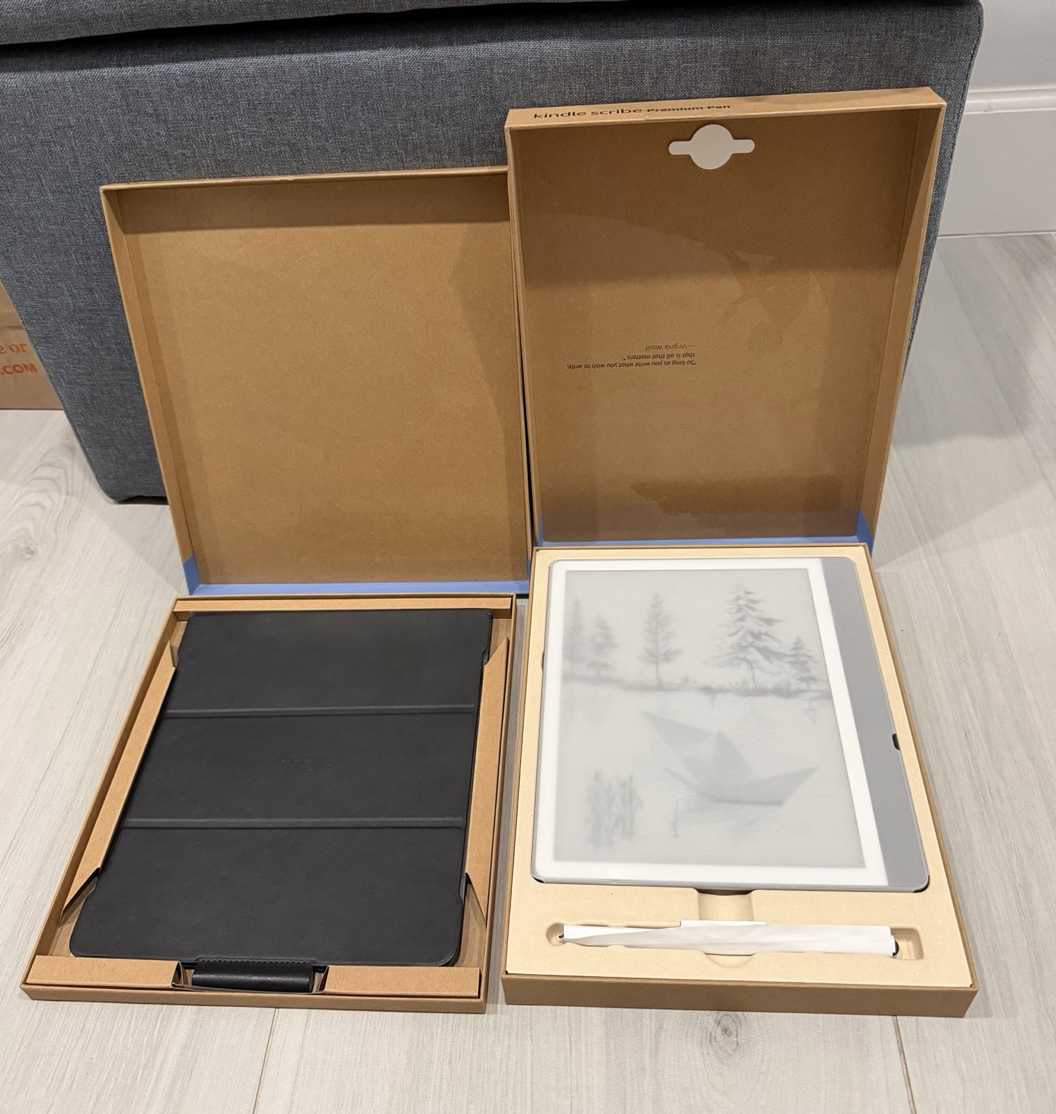 Kindle Scribe 32GB 10.2" Tungsten + Premium Pen  Amazon Leather Cover Bundle  AI