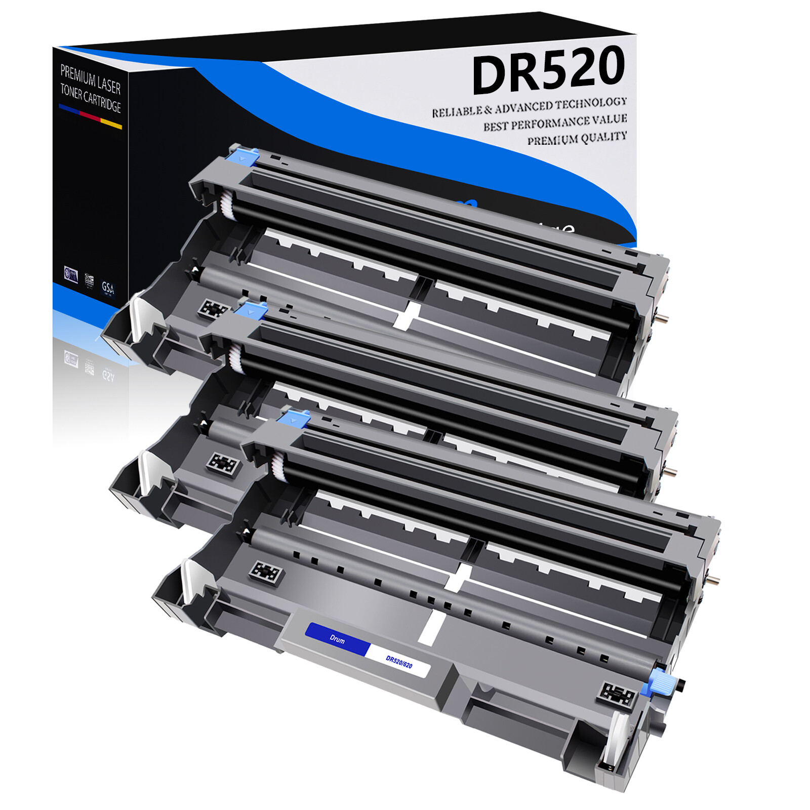 3PK DR520 Drum Unit for Brother DR-520 DCP-8060 DCP-8065 DCP-8065DN Printer