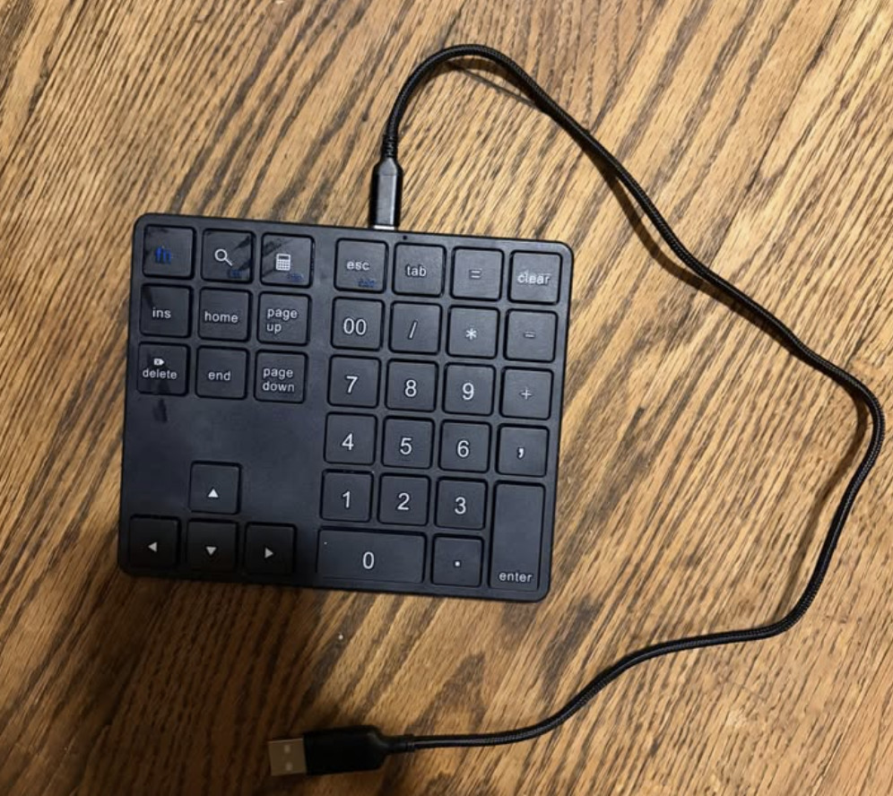Wired/Wireless USB Numeric Keypad for Laptop Desktop Chromebook