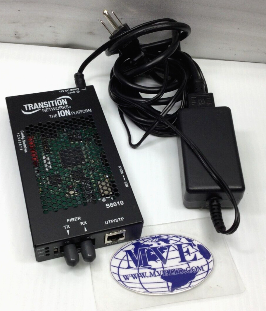 TRANSITION NETWORKS S6010-1011 S6010 PLATFORM FIBER INTERFACE MEDIA CONVERTER