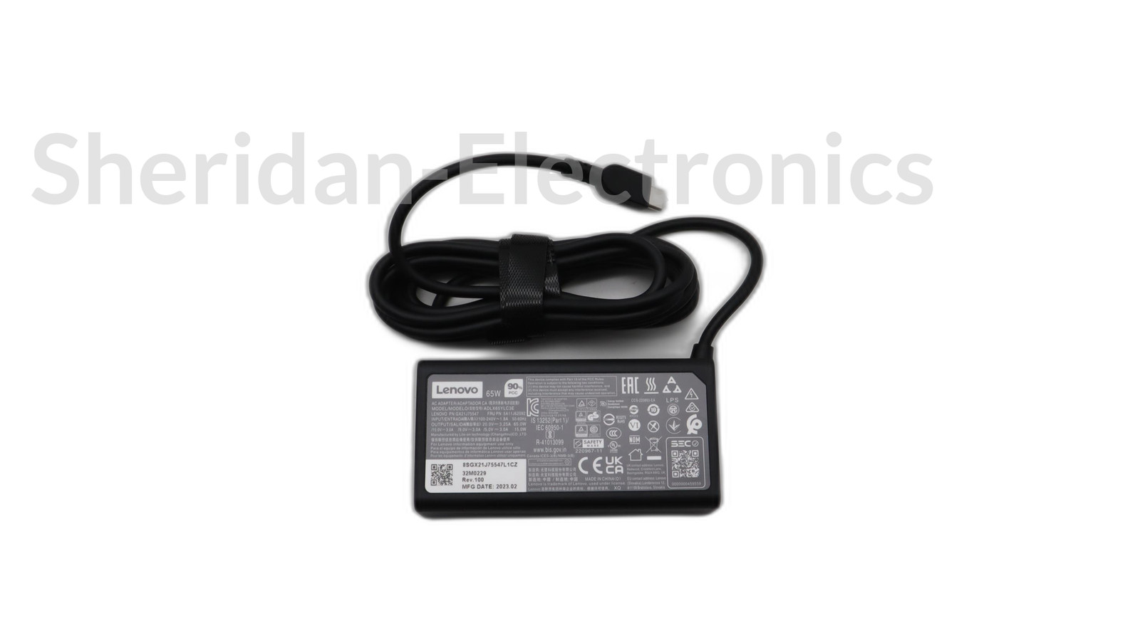 5A11J62109 - AC ADAPTER, Type-C, 65W, 3P, Black -