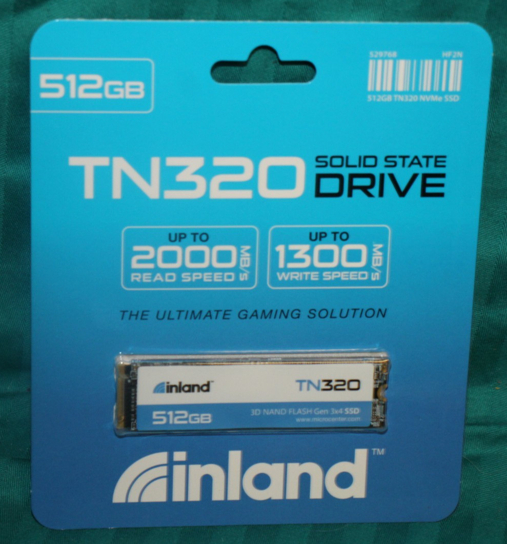 Inland TN320 512GB M.2 NVMe SSD 3D NAND PCIe Gen3 x4 Solid State Drive