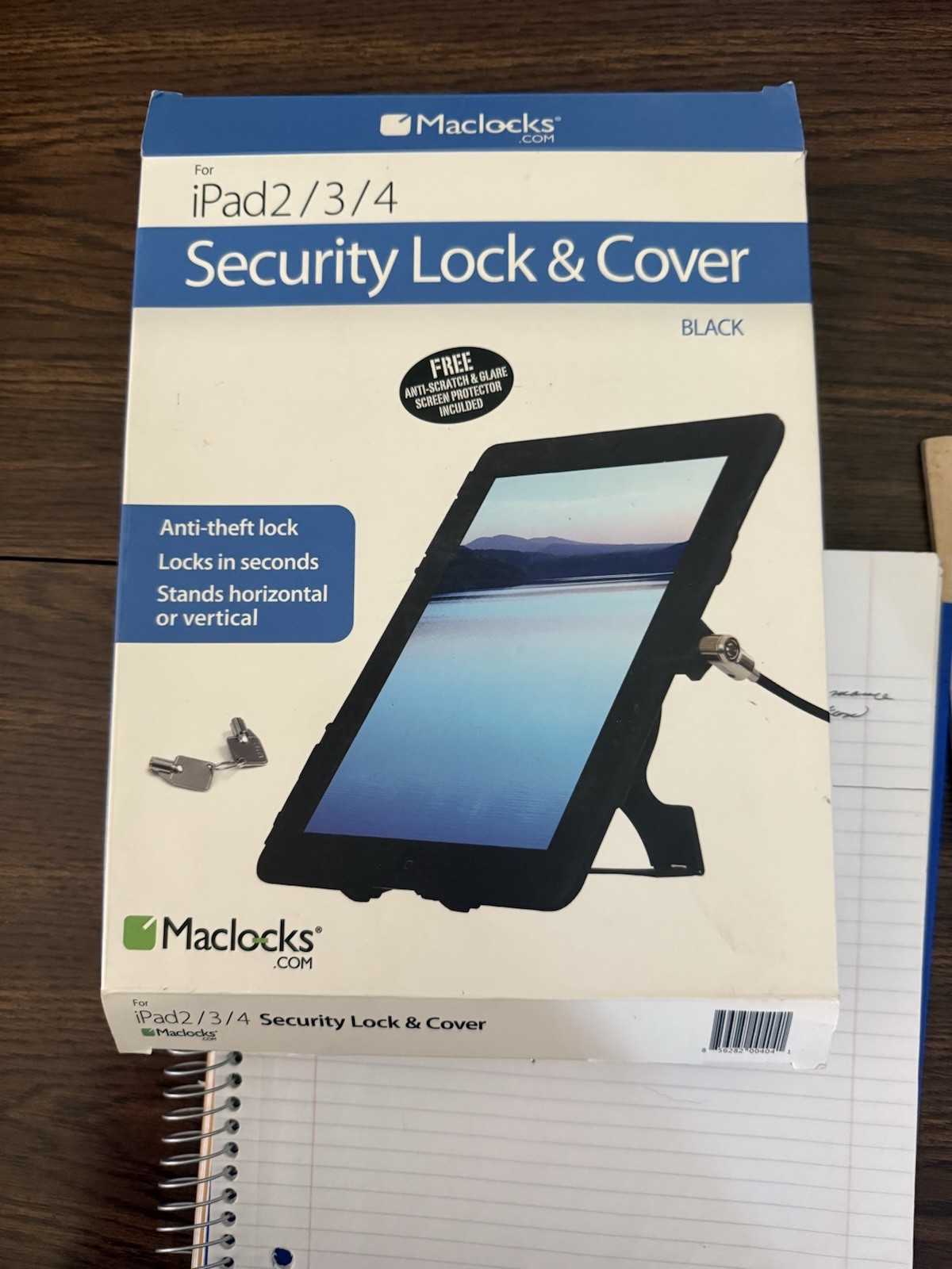 iPad 2/3/4 Mac locks Security Lock & Cover Black Sealed
