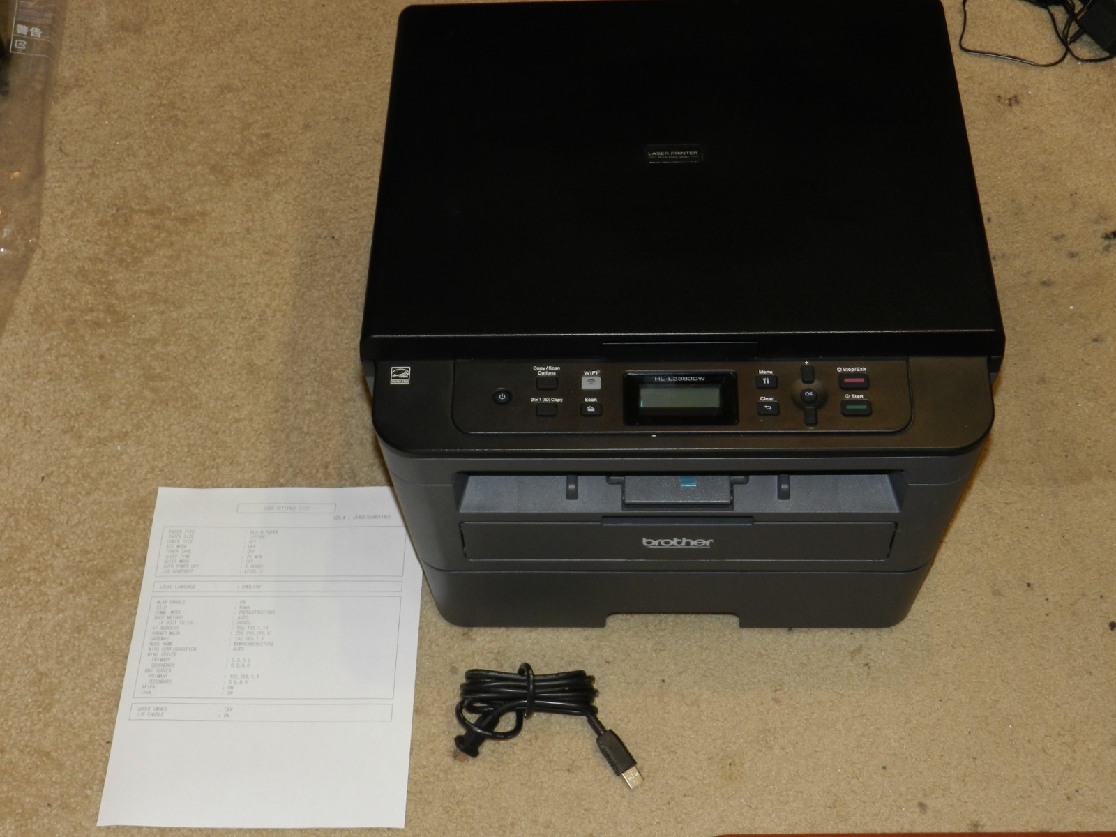 Brother HL-L2390DW Wireless Laser Monochrome PAGE COUNT 620