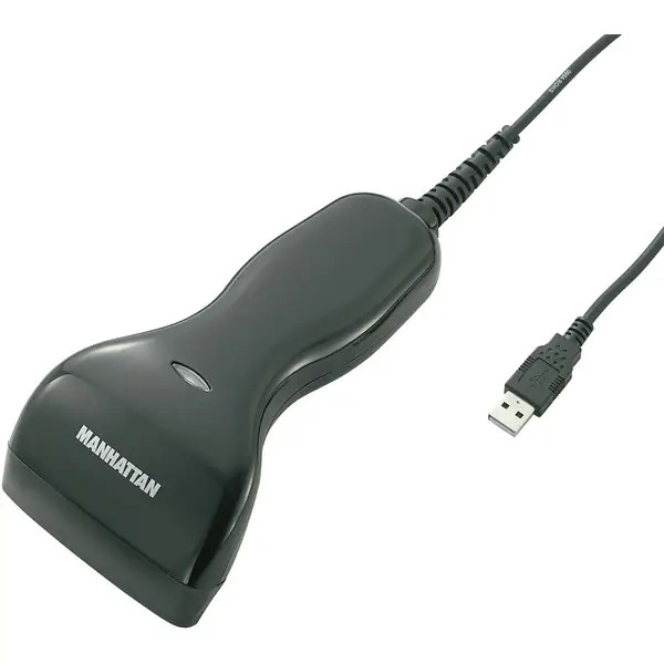 Manhattan 401517 Barcode Scanner USB Kit Black Portable USB Scanner