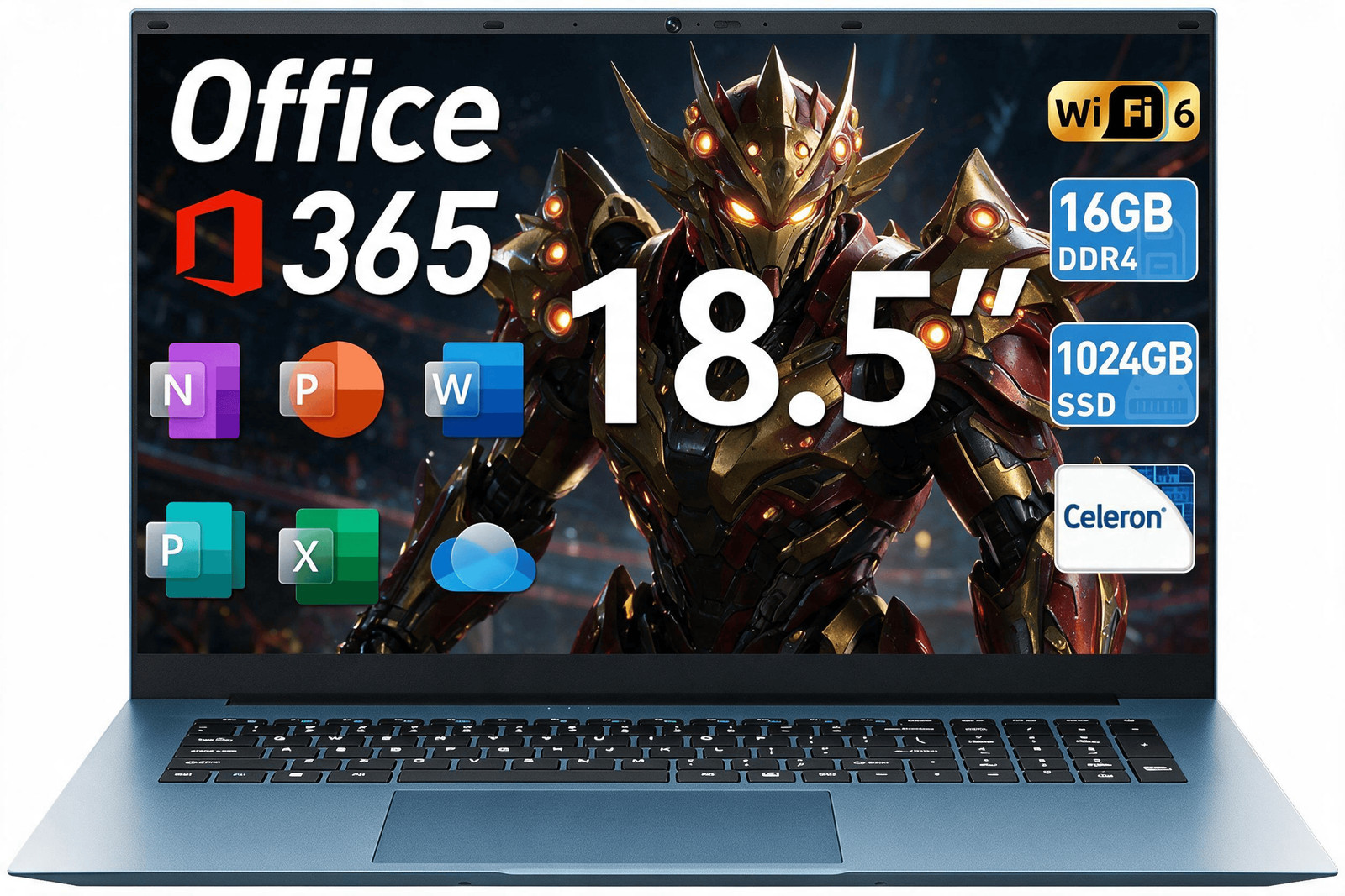 2026 SGIN 18.5 Inch Win11 Pro Laptop 16GB 1TB SSD FHD IPS WiFi 6 8000mAh Battery