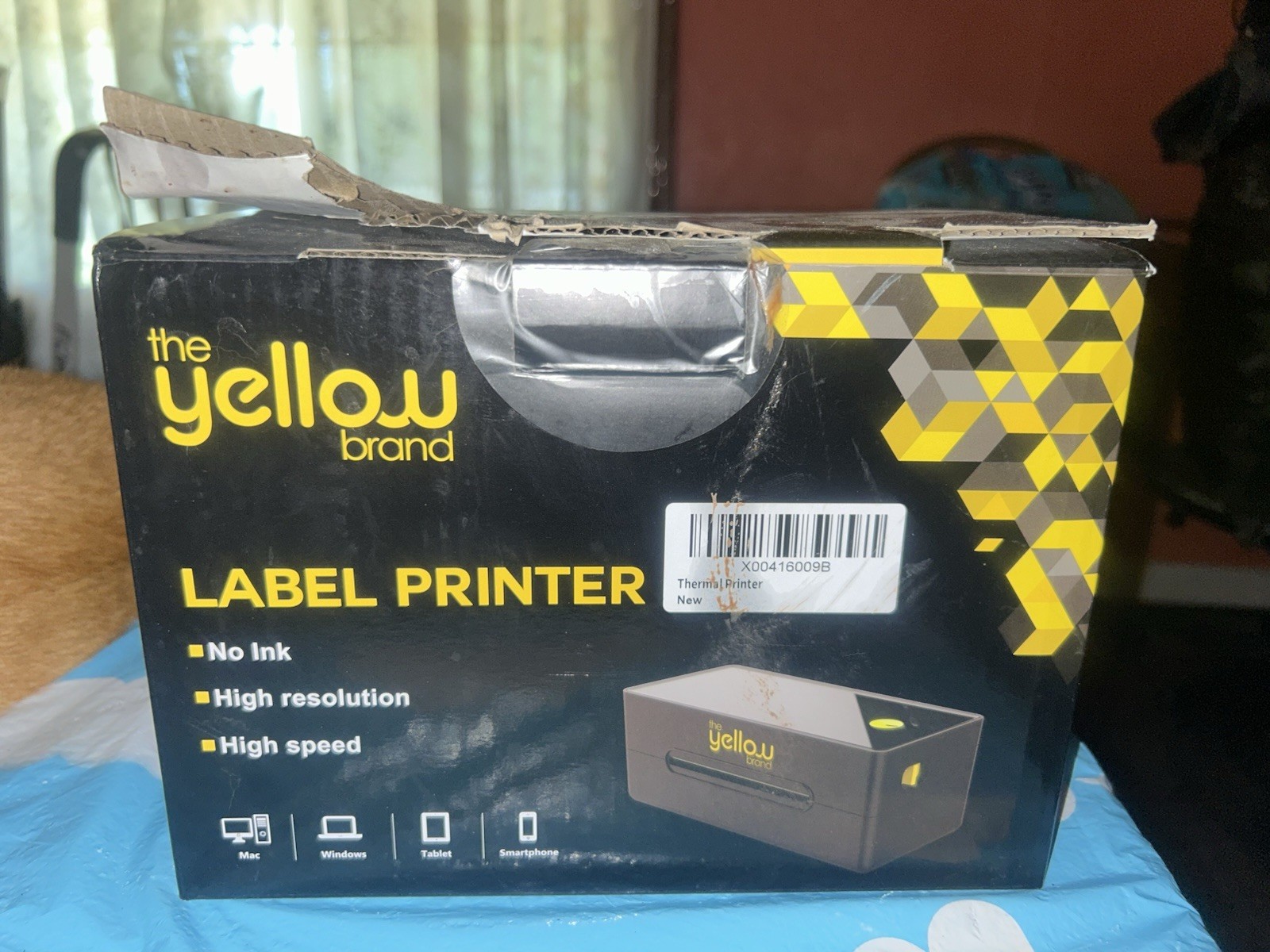 The Yellow Brand Direct Thermal Label Printer Model No. Yellow BT001