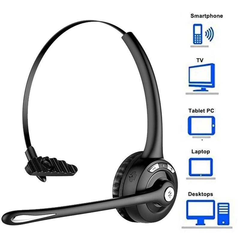 Mpow Bluetooth Headset Wireless Headphone Handsfree Earphone Noise Canceling Mic