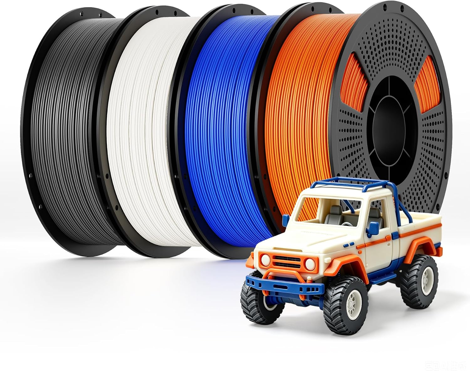 4Kg Elite PLA+ Filament Bundle, High Speed PLA+ 3D Printer Filament 1.75Mm, Neat