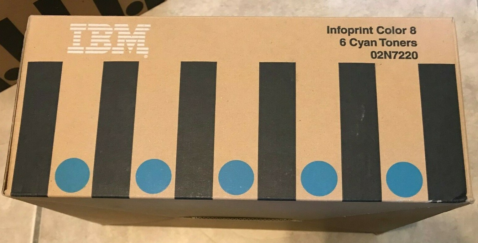 IBM Infoprint Color 8 Toner 02NT223 BLUE CYAN Case Lot 6 NEW Factory Sealed