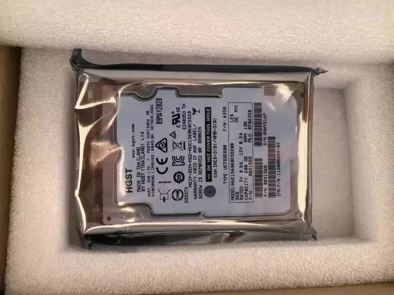 EMC VNX V4-2S15-600 600G 15K 2.5" SAS HDD 005050936 005050847 Hard Drive