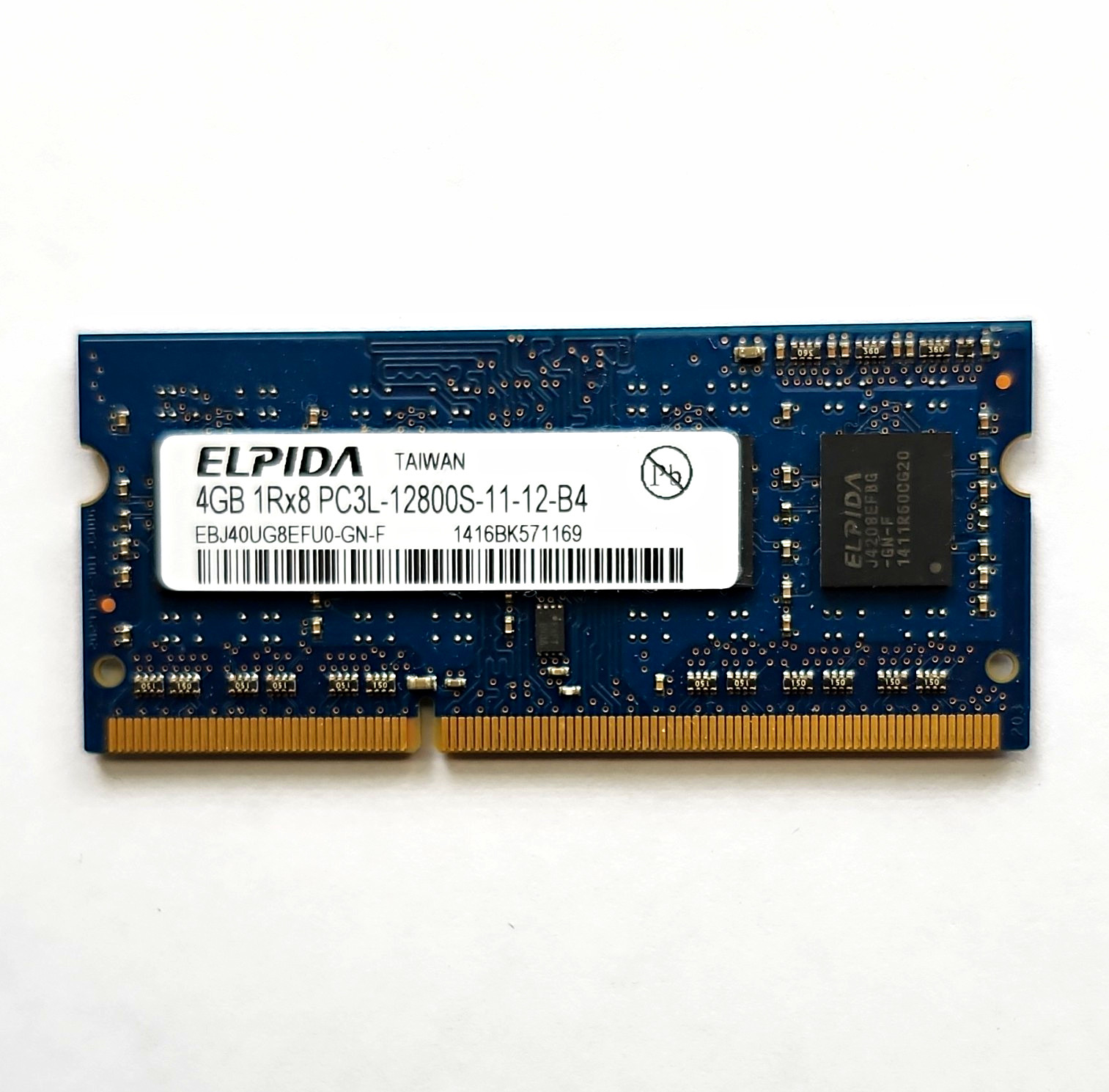 Elpida 4GB DDR3L SO-DIMM 204-Pin PC3L-12800S DDR3-1600 EBJ40UG8EFU0-GN-F